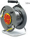 Extension Cord Reel 4-Socket with 50m Cable Cross Section 3 x 1.5mm² and Grounding