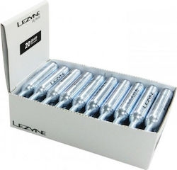 CO2 Capsules Lezyne 20g CO2 Cartridge Silver Box 30pcs