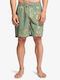 Wasted Times Layback Men's Swimwear Bermuda Green with Patterns