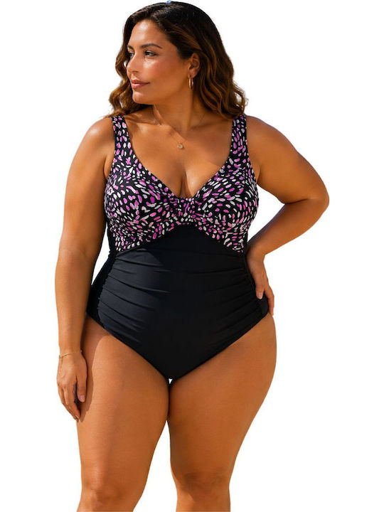 One Piece Swimsuit With Light Padding Black