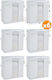SteweHome Storage Case for Blanket/Duvet / Coat / Knitwear / Clothes / Bags in Grey Colour 50x45x30cm 6pcs