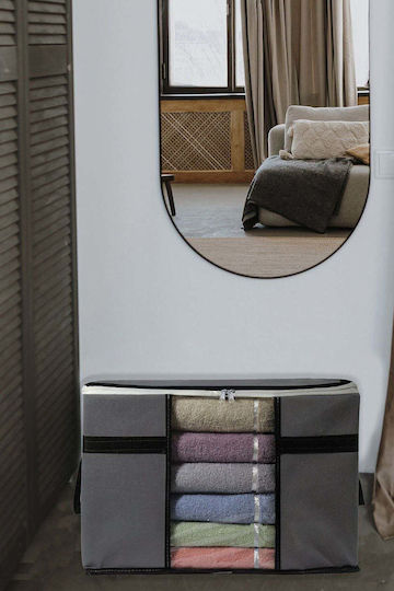 SteweHome Storage Case for Blanket/Duvet / Coat / Knitwear / Clothes / Bags in Grey Colour 50x40cm 5 Pieces