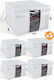 SteweHome Storage Case for Blanket/Duvet / Coat / Knitwear / Clothes / Bags in Grey Colour 45x40x30cm 5pcs