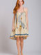 Rima Beachwear Women's Mini Beach Dress Yellow