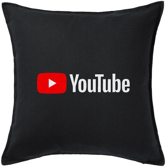 Koupakoupa Sofa Cushion Youtube 100% Cotton Black 50x50cm