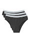 Baumwolle Damen-Slips 3er Pack Schwarze