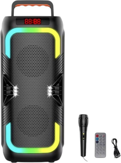 Karaoke Speaker with Wired Microphone and Lighting Effects ABS-4220 260066 Black
