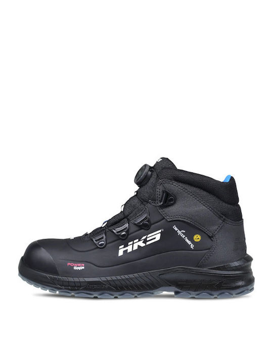 HKS BFS Sicherheitstiefel Schwarz S3 mit Knöchelschutz AN ESD SRC