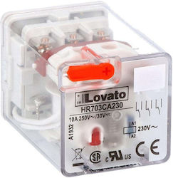 Lovato Electric Βιομηχανικό Ρελέ Λυχνίας HR703CA230
