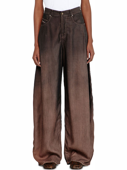 Diesel Hochgebirge Damen Jeans Hosen in Entspannt Passform Braun