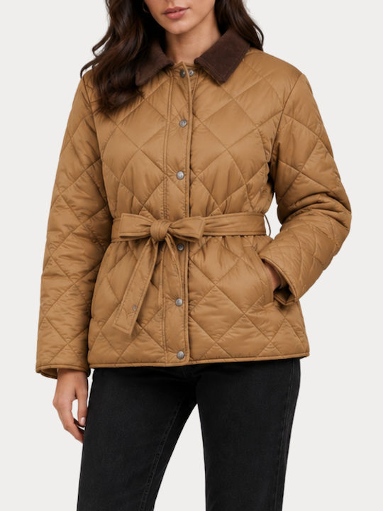 Mix Lang Damenjacken für Winter Beige