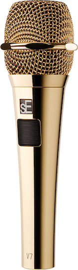 SE Electronics V7 PTT Dynamic Handheld Microphone for Vocals in Gold Color