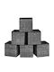 Songmics Fabric Storage Box with Lid Black 30x30x30cm 6pcs