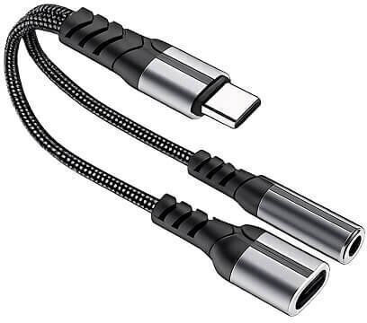 Treqa CA-1057 USB-C Männlich Zu 3.5mm / USB-C Männlich Konverter