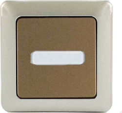 Buton German Cu Inscripție Lumină 12v Forever Bronz Buton Șampanie Placă Fără Șuruburi