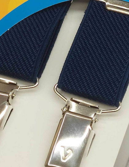 Victoria Παιδικές Τιράντες σε Μπλε Χρώμα με 3 Κλιπ