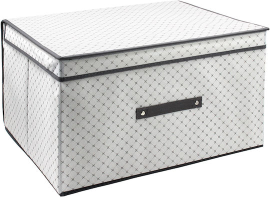 Keskor Clothes Storage Box in White Colour 50x40x30cm