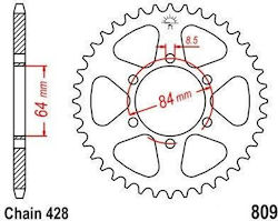 MHQ Motorradketten & Ritzel Hinteres Ritzel 809 53Z Premioum MHQ Motorradketten & Ritzel Hinteres Ritzel 809 53Z Premioum