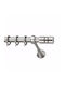 Metallisches Vorhangstange Senso Doppel mit Eisenbahn Φ25mm 140cm Silber