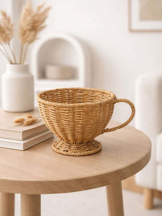 SteweHome Καλάθι Αποθήκευσης Rattan Κίτρινο