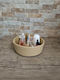 SteweHome Fabric Beige Storage Basket 10x15x19cm