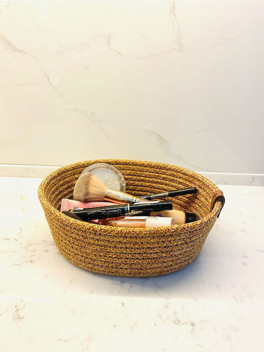 SteweHome Wicker Storage Basket with Lid Brown 20x10x8cm