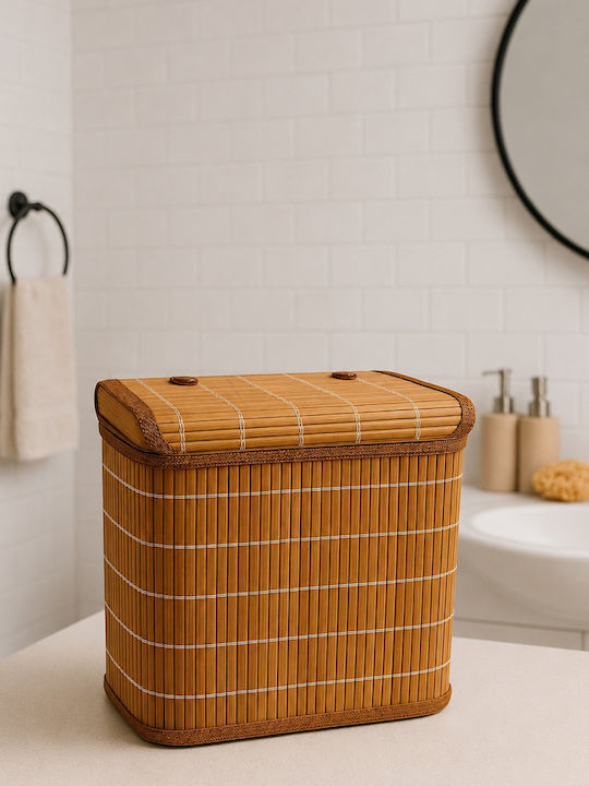 SteweHome Storage Basket Bamboo Brown 26x26x20cm