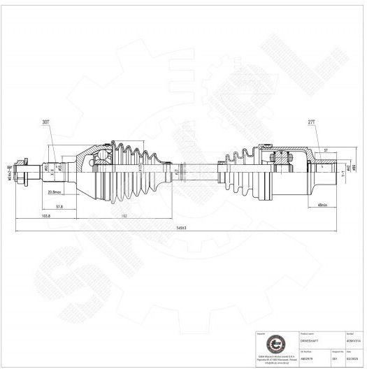 Половин Ос Chevrolet Captiva Opel Antara A Предна Дясна 4802979