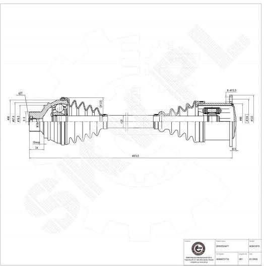 Jumătate De Axă Audi A6 A7 A8 Q5 Față Stânga Dreapta 4g0407271g