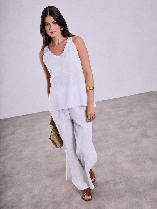 Celestino Set Women's Blouse Palazzo Pants Line...