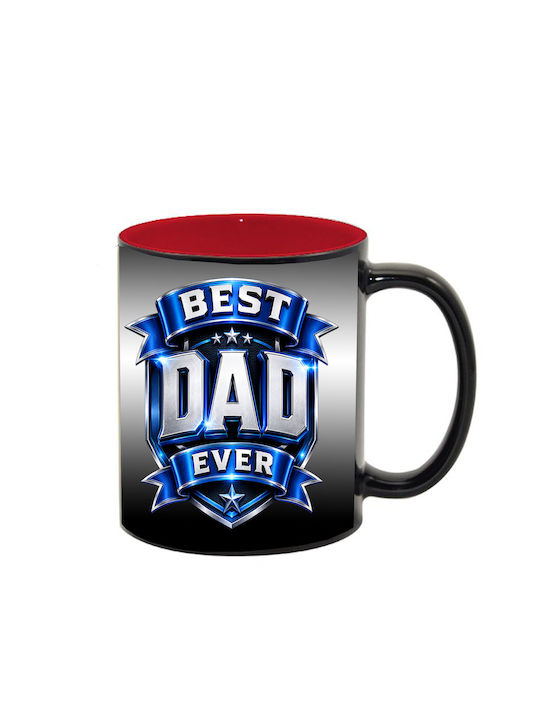 Cană Magică Neagră Cu Interior Roșu Dad