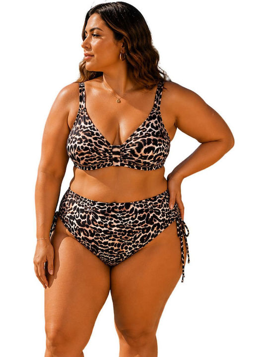 Set Bikini με Ελαφριά Ενίσχυση Animal Print