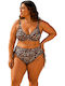 Set Bikini με Ελαφριά Ενίσχυση Animal Print