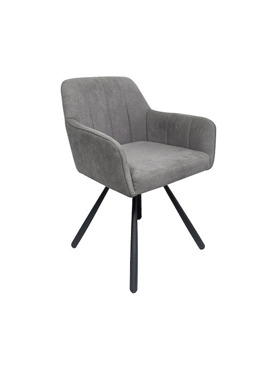 Kinuz Dining Chairs with Fabric Upholstery Grey...