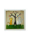 Wooden Wall Key Holder 3 Hooks 12x2.5x12cm
