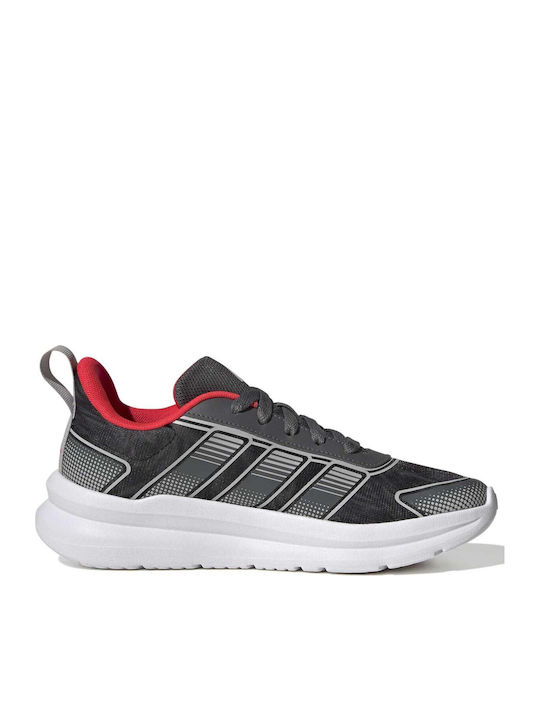Tensaur Run 4.0 Kinder Sportschuhe Laufen mit Schnürsenkeln Graue