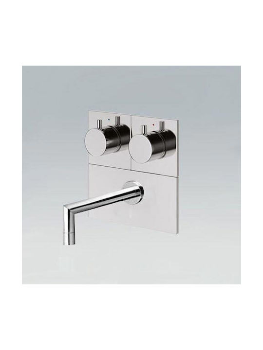 Ideal Standard Μίκτης Μπαταρίας Εντοιχισμού για Νιπτήρα Ασημί