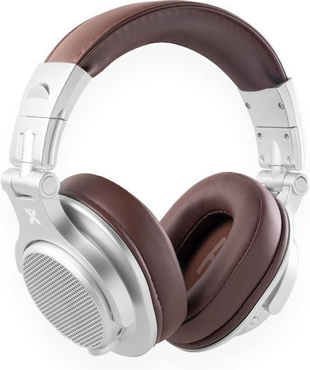 Vonyx HDX120WSN Ασύρματα / Ενσύρματα Over Ear Ακουστικά με 75 ώρες Λειτουργίας Ασημί