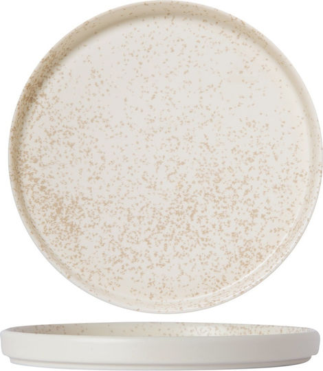 GTSA GTSA Servierplatte aus Beigem Porzellan 21cm