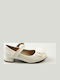 Kids Ballerinas with Hook & Loop Closure White