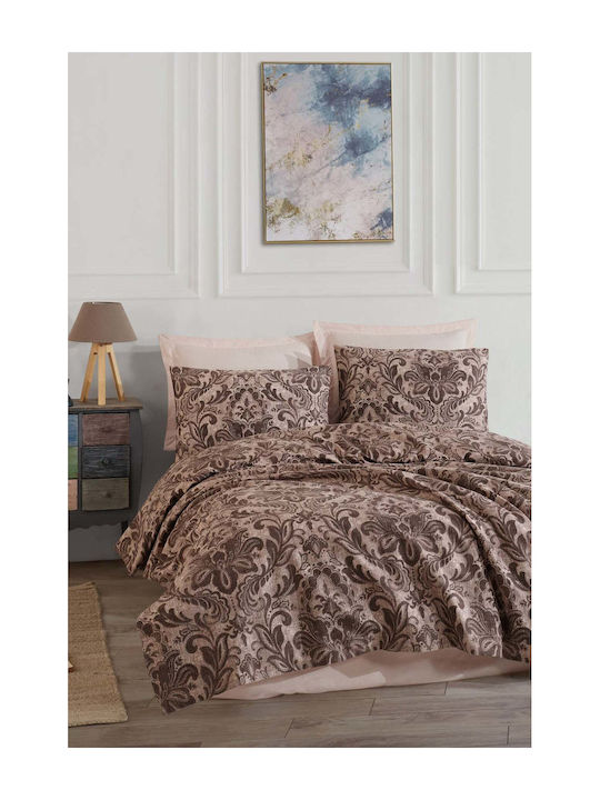 SteweHome Κουβέρτα Πικέ Μονή 160x230εκ. Καφέ