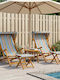 vidaXL Wooden Outdoor Chair Multicolour with Cushion 4 Pieces 67.5x113x103cm