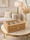 SteweHome Διακοσμητικό Καλάθι Ψάθινο Κίτρινο 30x22x12εκ.