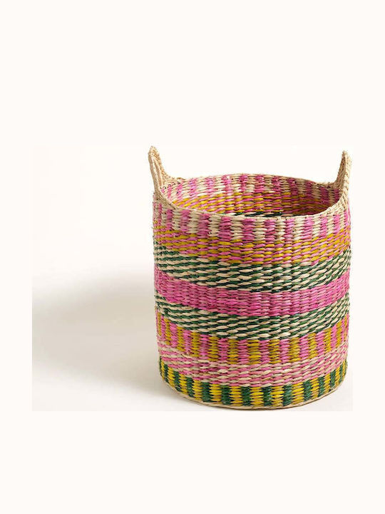 SteweHome Decorative Wicker Multicolour Basket 31x29cm