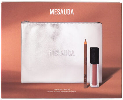 Mesauda Milano Glow Up Makeup Set for Lips with Toiletry Bag 3 Pieces