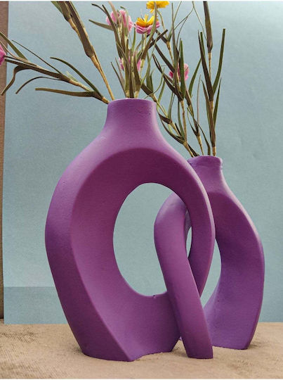 SteweHome SteweHome Set Keramische Dekorative Vasen Lila Y21,5cm