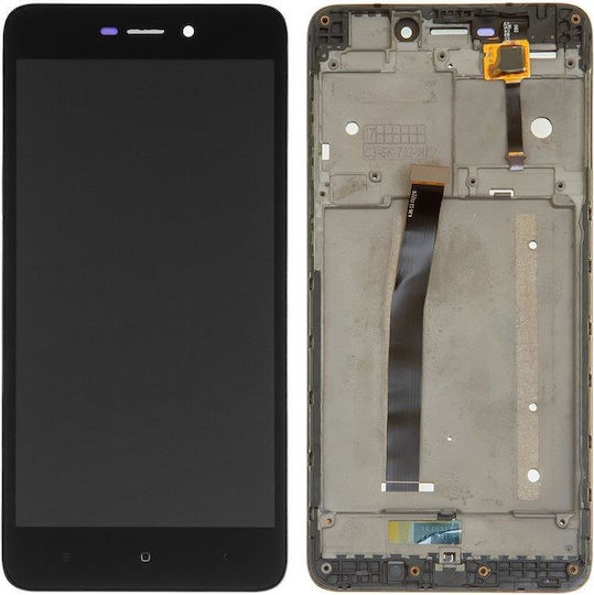 Xiaomi Redmi 4a Ecran LCD cu ramă și mecanism tactil Negru Calitate Înaltă