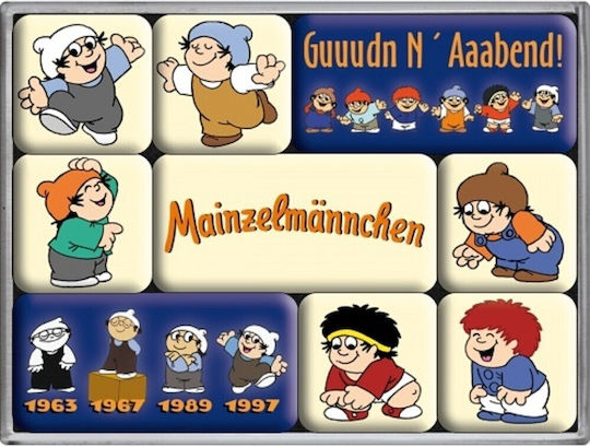 Nostalgic Μεταλλικά Μαγνητάκια Σετ 9 Τεμαχίων Mainzelmannchen