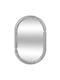 Atmosphera Micaela Oval Wall Mirror With Grey Plastic Frame 55x35cm