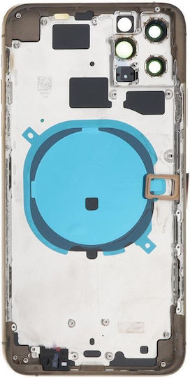 Apple Iphone 11 Pro Max Back Battery Door Cover Middle Frame Housing Small Parts Gold Oem Logo